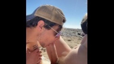 Zoey Taylor gets head on a nude beach